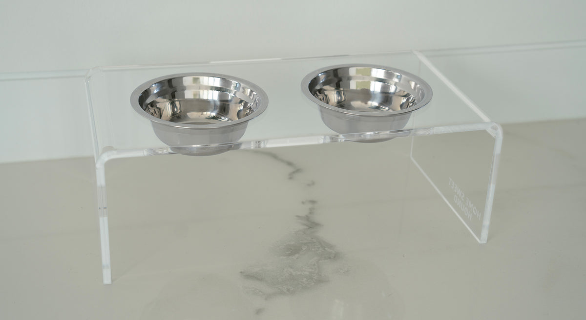 Acrylic Double Bowl Riser