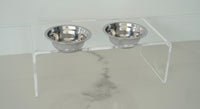 Acrylic Double Bowl Riser