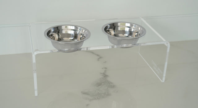 Acrylic Double Bowl Riser