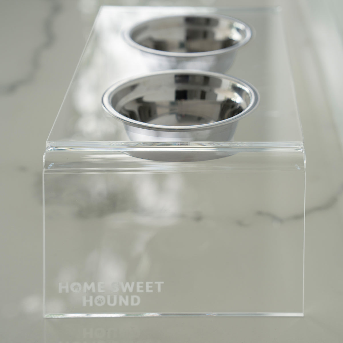 Acrylic Double Bowl Riser