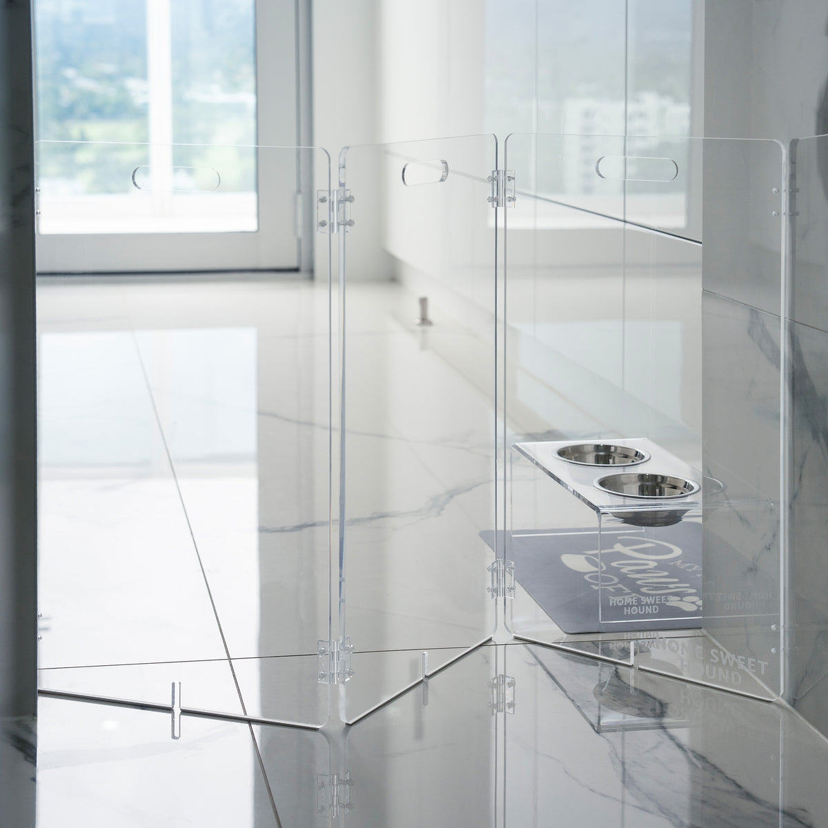 Acrylic Double Bowl Riser