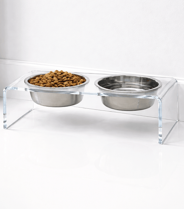 Acrylic Double Bowl Riser